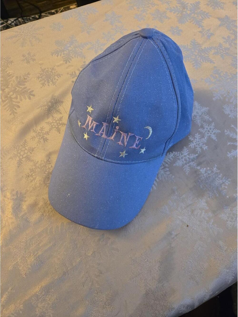 Vintage Maine Souvenir Baseball Cap with Sparkle Detail